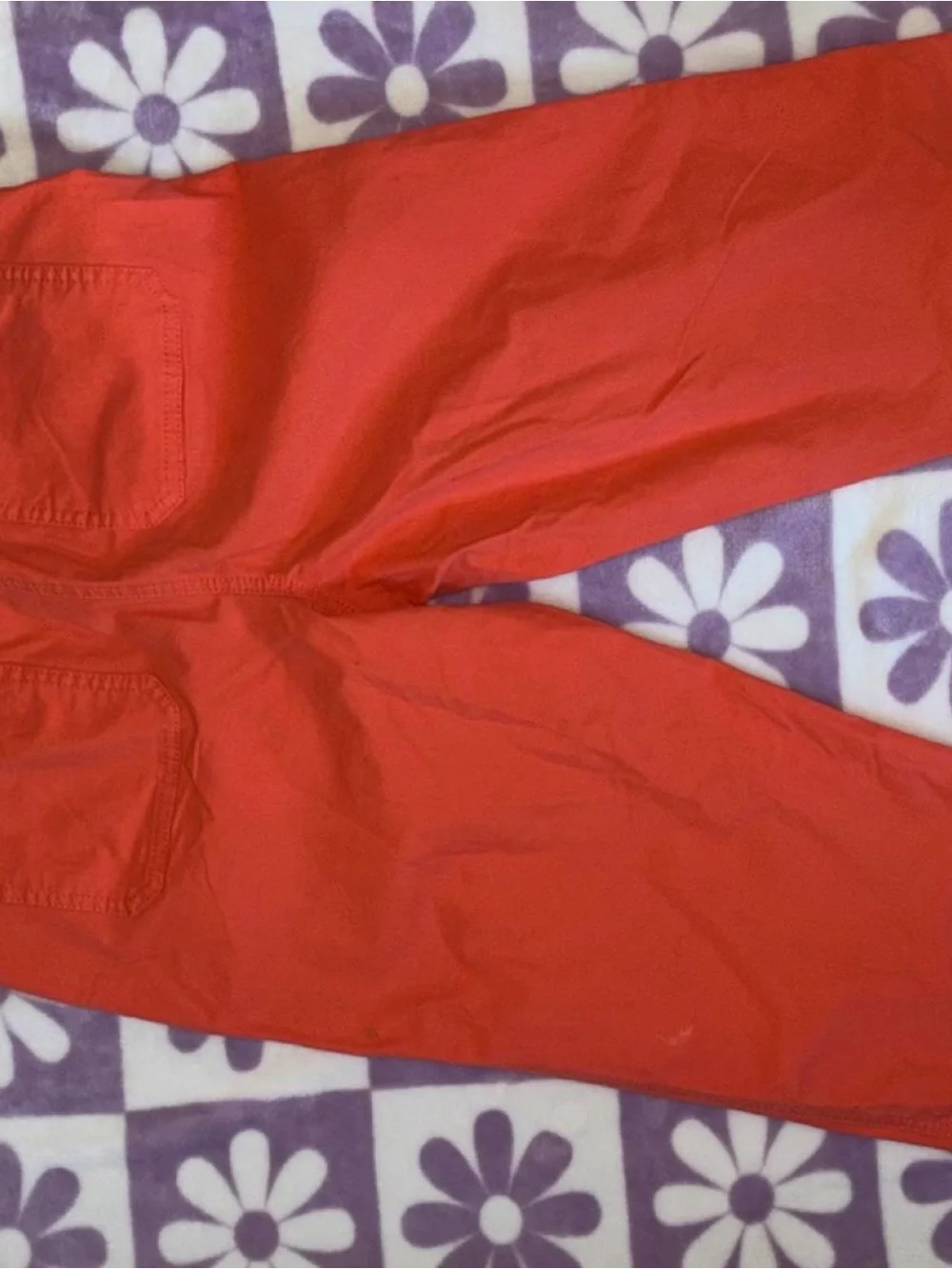 Talbots Bright Coral Cropped Chino Pants